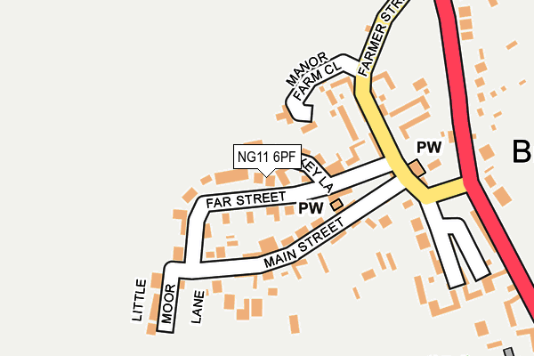 NG11 6PF map - OS OpenMap – Local (Ordnance Survey) NG11 6PF map - OS OpenMap – Local (Ordnance Survey)