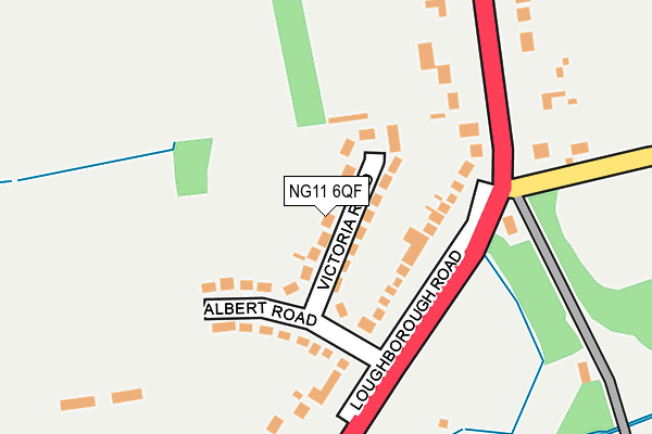 NG11 6QF map - OS OpenMap – Local (Ordnance Survey) NG11 6QF map - OS OpenMap – Local (Ordnance Survey)