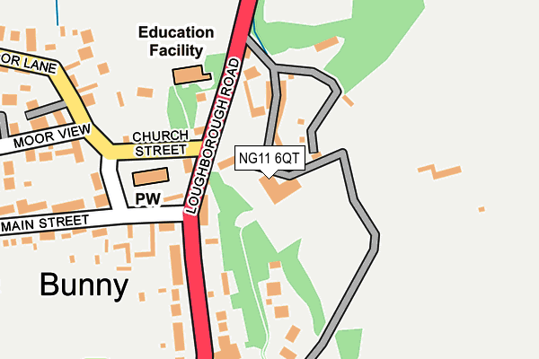 NG11 6QT map - OS OpenMap – Local (Ordnance Survey) NG11 6QT map - OS OpenMap – Local (Ordnance Survey)