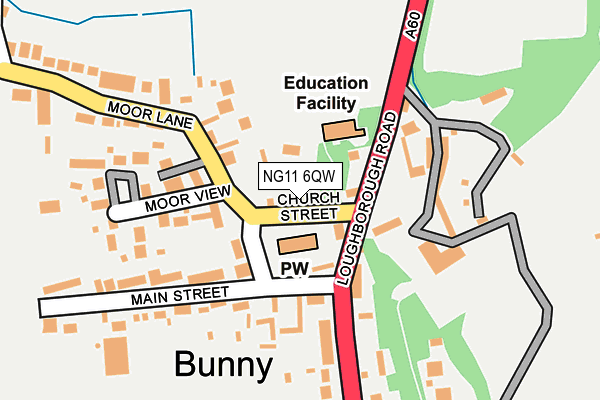 NG11 6QW map - OS OpenMap – Local (Ordnance Survey) NG11 6QW map - OS OpenMap – Local (Ordnance Survey)