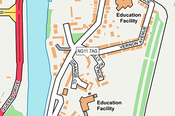 NG11 7AG map - OS OpenMap – Local (Ordnance Survey) NG11 7AG map - OS OpenMap – Local (Ordnance Survey)