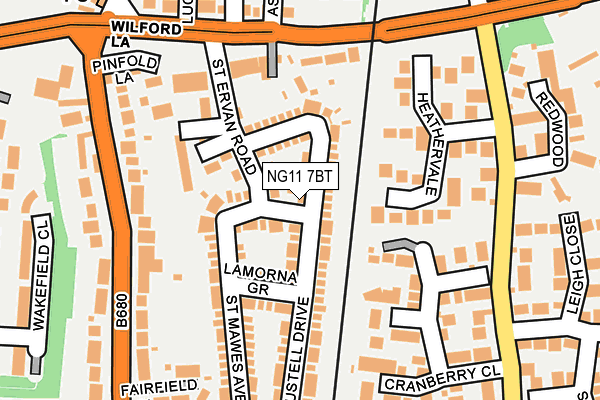 NG11 7BT map - OS OpenMap – Local (Ordnance Survey) NG11 7BT map - OS OpenMap – Local (Ordnance Survey)