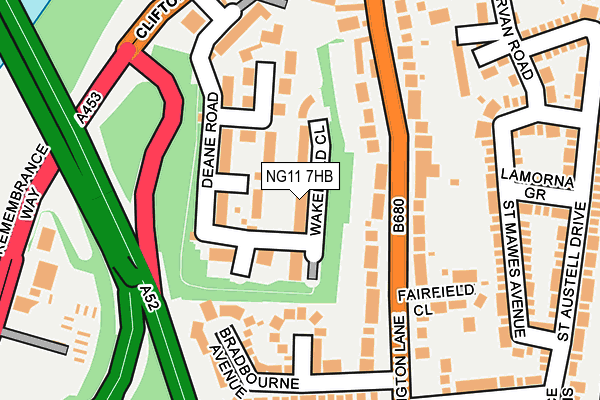 NG11 7HB map - OS OpenMap – Local (Ordnance Survey) NG11 7HB map - OS OpenMap – Local (Ordnance Survey)