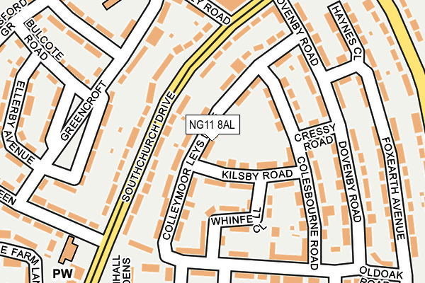 NG11 8AL map - OS OpenMap – Local (Ordnance Survey) NG11 8AL map - OS OpenMap – Local (Ordnance Survey)