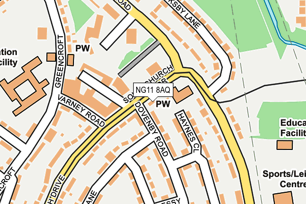NG11 8AQ map - OS OpenMap – Local (Ordnance Survey) NG11 8AQ map - OS OpenMap – Local (Ordnance Survey)