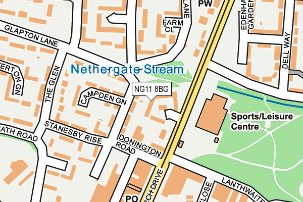 NG11 8BG map - OS OpenMap – Local (Ordnance Survey) NG11 8BG map - OS OpenMap – Local (Ordnance Survey)