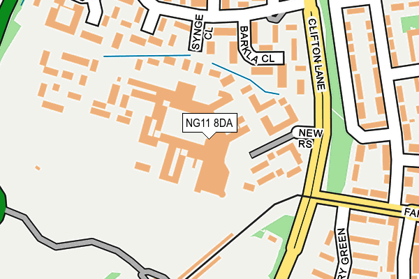 NG11 8DA map - OS OpenMap – Local (Ordnance Survey) NG11 8DA map - OS OpenMap – Local (Ordnance Survey)