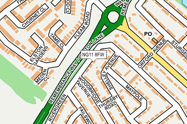 NG11 8FW map - OS OpenMap – Local (Ordnance Survey) NG11 8FW map - OS OpenMap – Local (Ordnance Survey)