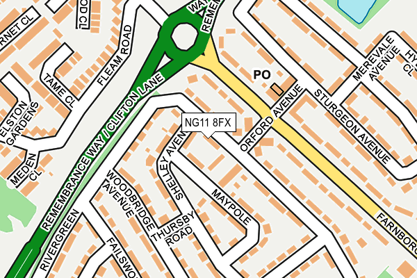 NG11 8FX map - OS OpenMap – Local (Ordnance Survey) NG11 8FX map - OS OpenMap – Local (Ordnance Survey)