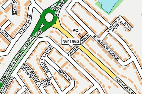 NG11 8GG map - OS OpenMap – Local (Ordnance Survey) NG11 8GG map - OS OpenMap – Local (Ordnance Survey)