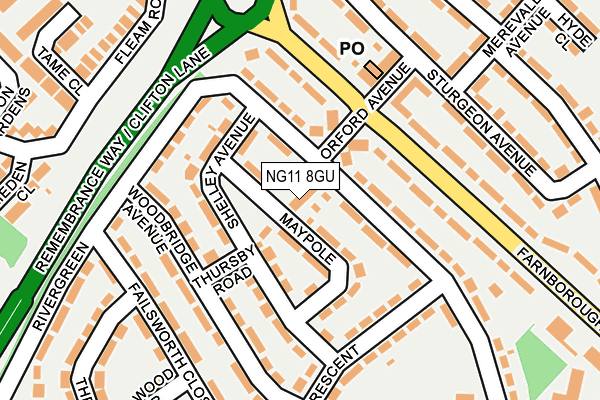 NG11 8GU map - OS OpenMap – Local (Ordnance Survey) NG11 8GU map - OS OpenMap – Local (Ordnance Survey)