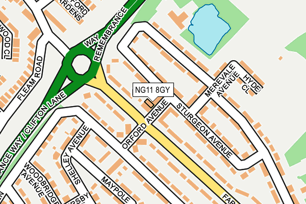 NG11 8GY map - OS OpenMap – Local (Ordnance Survey) NG11 8GY map - OS OpenMap – Local (Ordnance Survey)
