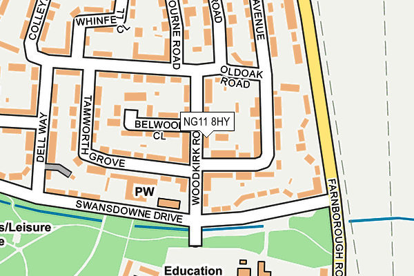 NG11 8HY map - OS OpenMap – Local (Ordnance Survey) NG11 8HY map - OS OpenMap – Local (Ordnance Survey)