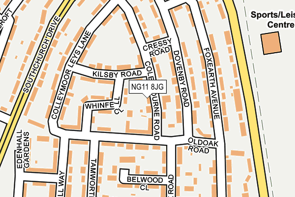 NG11 8JG map - OS OpenMap – Local (Ordnance Survey) NG11 8JG map - OS OpenMap – Local (Ordnance Survey)