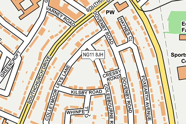 NG11 8JH map - OS OpenMap – Local (Ordnance Survey) NG11 8JH map - OS OpenMap – Local (Ordnance Survey)