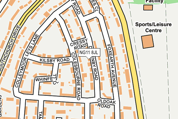 NG11 8JL map - OS OpenMap – Local (Ordnance Survey) NG11 8JL map - OS OpenMap – Local (Ordnance Survey)