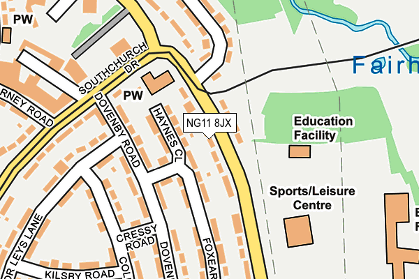 NG11 8JX map - OS OpenMap – Local (Ordnance Survey) NG11 8JX map - OS OpenMap – Local (Ordnance Survey)