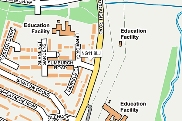 NG11 8LJ map - OS OpenMap – Local (Ordnance Survey) NG11 8LJ map - OS OpenMap – Local (Ordnance Survey)