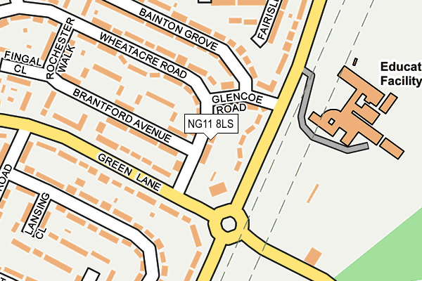 NG11 8LS map - OS OpenMap – Local (Ordnance Survey) NG11 8LS map - OS OpenMap – Local (Ordnance Survey)