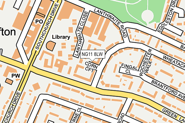 NG11 8LW map - OS OpenMap – Local (Ordnance Survey) NG11 8LW map - OS OpenMap – Local (Ordnance Survey)