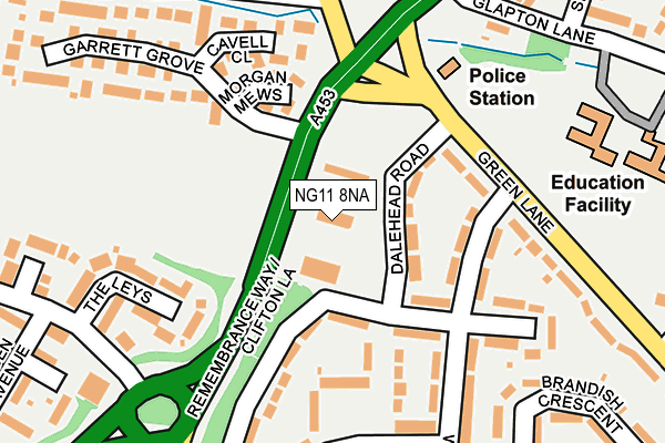 NG11 8NA map - OS OpenMap – Local (Ordnance Survey) NG11 8NA map - OS OpenMap – Local (Ordnance Survey)