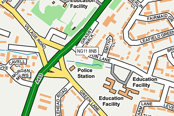 NG11 8NB map - OS OpenMap – Local (Ordnance Survey) NG11 8NB map - OS OpenMap – Local (Ordnance Survey)