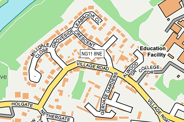 NG11 8NE map - OS OpenMap – Local (Ordnance Survey) NG11 8NE map - OS OpenMap – Local (Ordnance Survey)