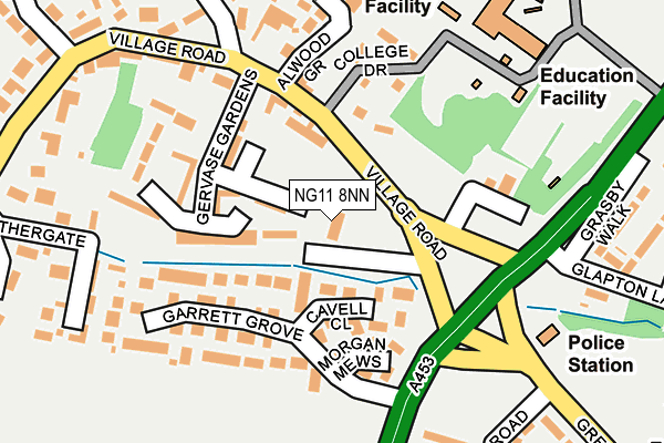 NG11 8NN map - OS OpenMap – Local (Ordnance Survey) NG11 8NN map - OS OpenMap – Local (Ordnance Survey)