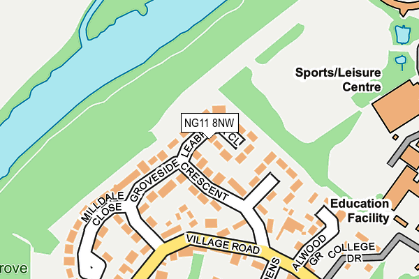 NG11 8NW map - OS OpenMap – Local (Ordnance Survey) NG11 8NW map - OS OpenMap – Local (Ordnance Survey)