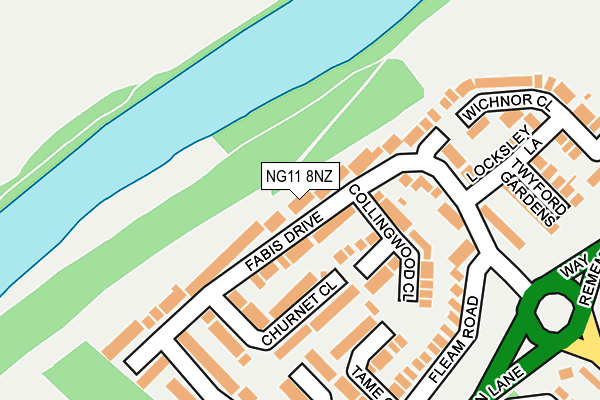 NG11 8NZ map - OS OpenMap – Local (Ordnance Survey) NG11 8NZ map - OS OpenMap – Local (Ordnance Survey)