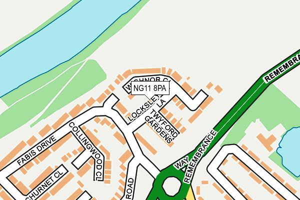 NG11 8PA map - OS OpenMap – Local (Ordnance Survey) NG11 8PA map - OS OpenMap – Local (Ordnance Survey)