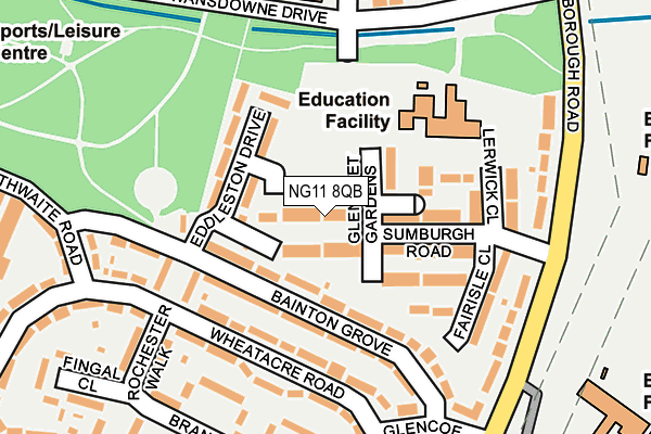 NG11 8QB map - OS OpenMap – Local (Ordnance Survey) NG11 8QB map - OS OpenMap – Local (Ordnance Survey)