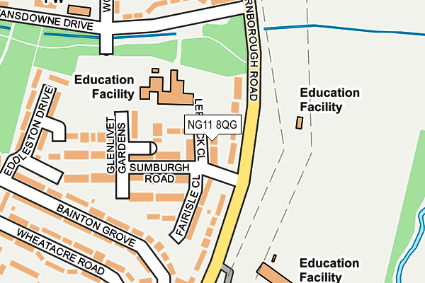 NG11 8QG map - OS OpenMap – Local (Ordnance Survey) NG11 8QG map - OS OpenMap – Local (Ordnance Survey)