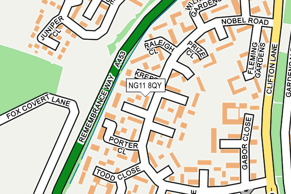 NG11 8QY map - OS OpenMap – Local (Ordnance Survey) NG11 8QY map - OS OpenMap – Local (Ordnance Survey)