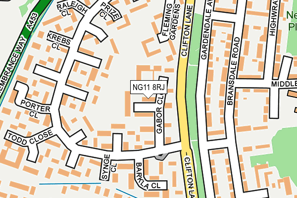 NG11 8RJ map - OS OpenMap – Local (Ordnance Survey) NG11 8RJ map - OS OpenMap – Local (Ordnance Survey)