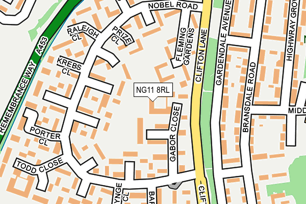 NG11 8RL map - OS OpenMap – Local (Ordnance Survey) NG11 8RL map - OS OpenMap – Local (Ordnance Survey)