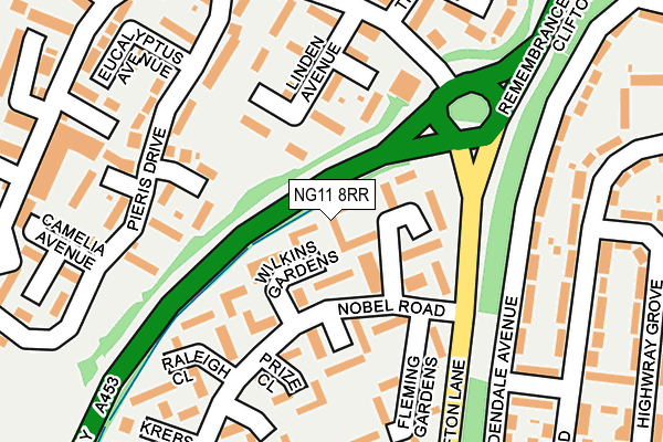 NG11 8RR map - OS OpenMap – Local (Ordnance Survey) NG11 8RR map - OS OpenMap – Local (Ordnance Survey)