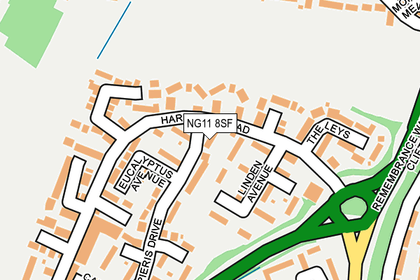 NG11 8SF map - OS OpenMap – Local (Ordnance Survey) NG11 8SF map - OS OpenMap – Local (Ordnance Survey)