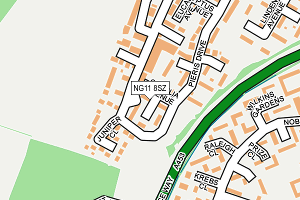 NG11 8SZ map - OS OpenMap – Local (Ordnance Survey) NG11 8SZ map - OS OpenMap – Local (Ordnance Survey)