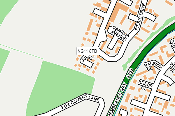NG11 8TD map - OS OpenMap – Local (Ordnance Survey) NG11 8TD map - OS OpenMap – Local (Ordnance Survey)