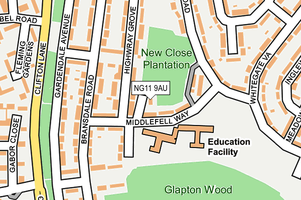 NG11 9AU map - OS OpenMap – Local (Ordnance Survey) NG11 9AU map - OS OpenMap – Local (Ordnance Survey)