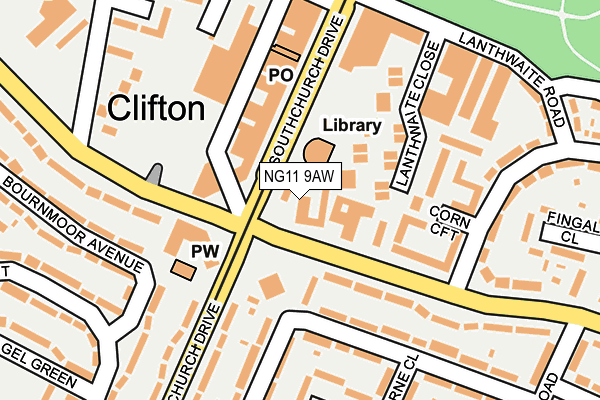 NG11 9AW map - OS OpenMap – Local (Ordnance Survey) NG11 9AW map - OS OpenMap – Local (Ordnance Survey)