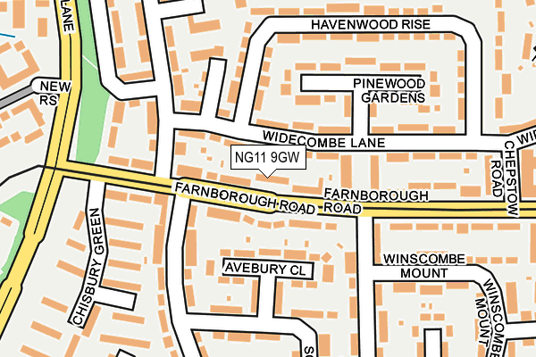 NG11 9GW map - OS OpenMap – Local (Ordnance Survey) NG11 9GW map - OS OpenMap – Local (Ordnance Survey)
