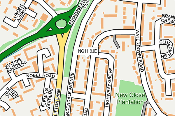 NG11 9JE map - OS OpenMap – Local (Ordnance Survey) NG11 9JE map - OS OpenMap – Local (Ordnance Survey)