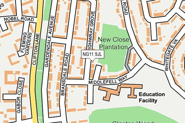 NG11 9JL map - OS OpenMap – Local (Ordnance Survey) NG11 9JL map - OS OpenMap – Local (Ordnance Survey)