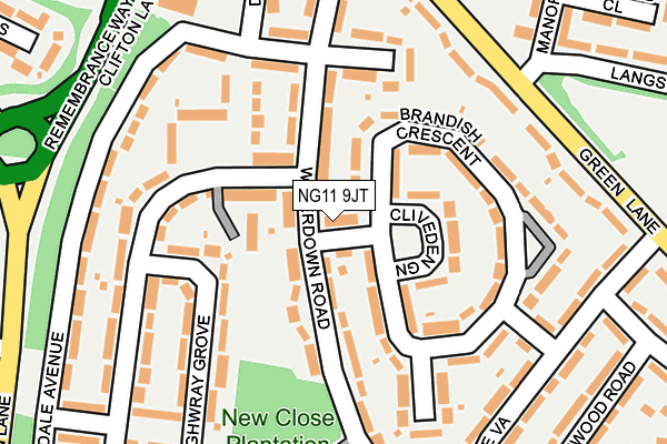 NG11 9JT map - OS OpenMap – Local (Ordnance Survey) NG11 9JT map - OS OpenMap – Local (Ordnance Survey)