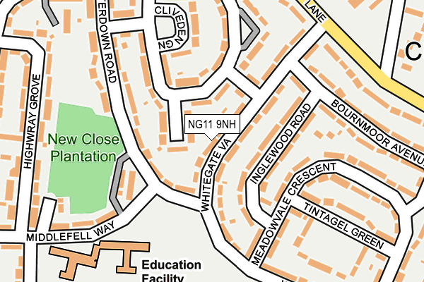 NG11 9NH map - OS OpenMap – Local (Ordnance Survey) NG11 9NH map - OS OpenMap – Local (Ordnance Survey)