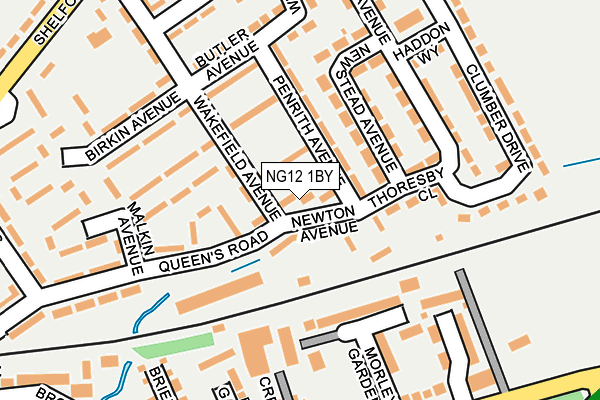 NG12 1BY map - OS OpenMap – Local (Ordnance Survey) NG12 1BY map - OS OpenMap – Local (Ordnance Survey)