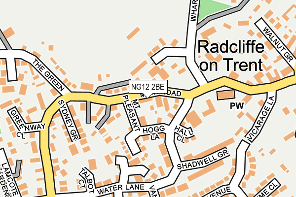 NG12 2BE map - OS OpenMap – Local (Ordnance Survey) NG12 2BE map - OS OpenMap – Local (Ordnance Survey)