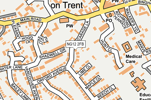 NG12 2FB map - OS OpenMap – Local (Ordnance Survey) NG12 2FB map - OS OpenMap – Local (Ordnance Survey)